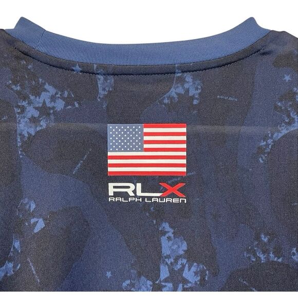 RLX RALPH LAUREN Men Long Sleeve Performance Shirt M Navy Ryder Cup Golfcore NEW - Picture 12 of 12